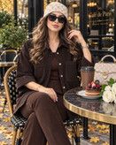 شومیز مانتویی کوتاه زنانه مخمل مدل ژینا فری سایز۳۸ تا ۵۴ و با ضمانت اصالت کالا